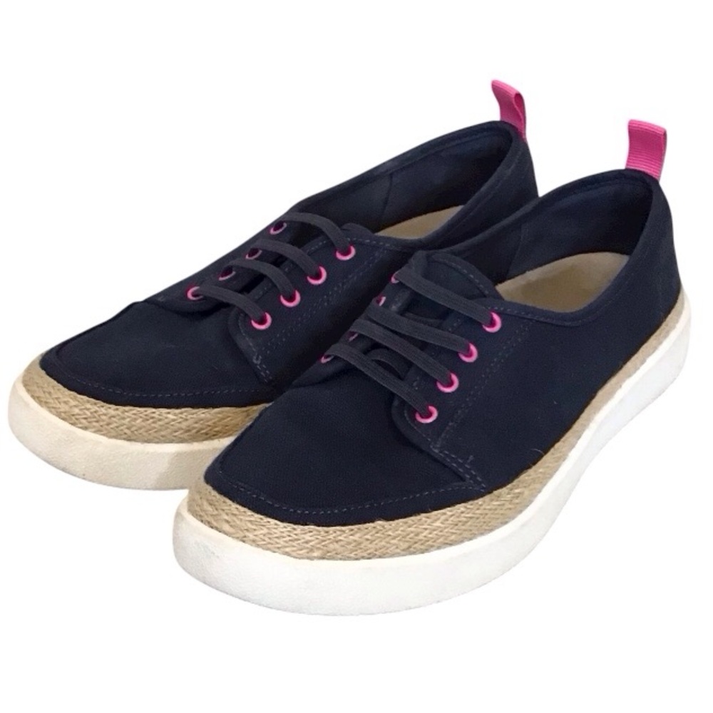 Vionic 6.5 Jovie Women’s Sneakers Comfort Shoes Blue Pink Canvas Slip Ons